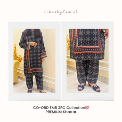 CO-ORD EMB 2PC Collection💯 PREMIUM Silky Lawn By Libasbyzawish