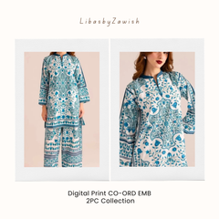 2-piece digital print shirt & bell bottoms suit by Libasbyzawish