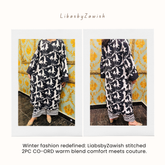 Winter fashion redefined: LiabsbyZawish stitched 2PC  CO-ORD EMB 2PC Premium Collection💯