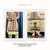 CO-ORD EMB 2PC Collection💯 PREMIUM Silky Lawn By Libasbyzawish