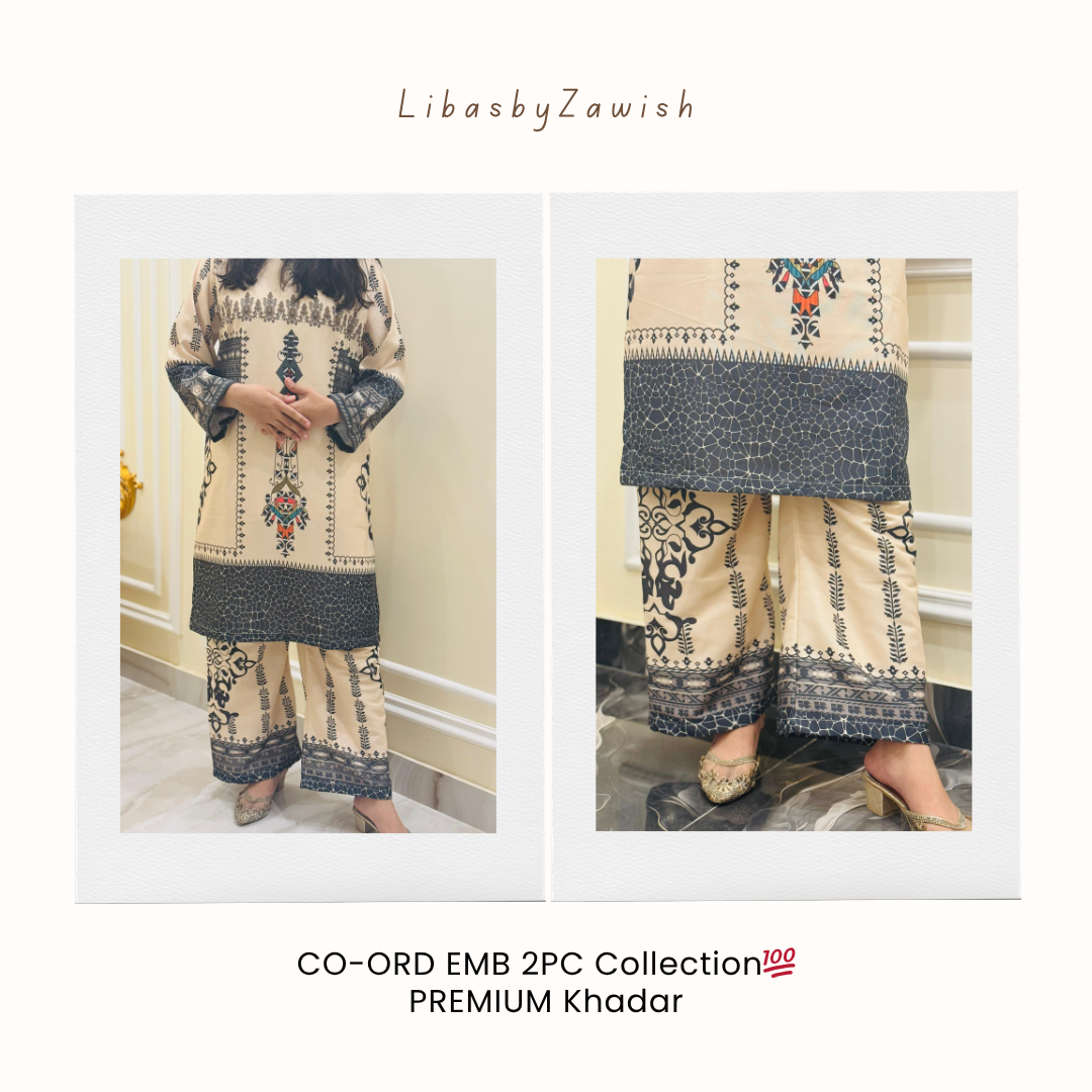 CO-ORD EMB 2PC Collection💯 PREMIUM Silky Lawn By Libasbyzawish