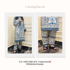 CO-ORD EMB 2PC Collection💯 PREMIUM Silky Lawn By Libasbyzawish