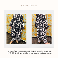 Winter fashion redefined: LiabsbyZawish stitched 2PC  CO-ORD EMB 2PC Premium Collection💯