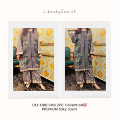 CO-ORD EMB 2PC Collection💯 PREMIUM Silky Lawn By Libasbyzawish