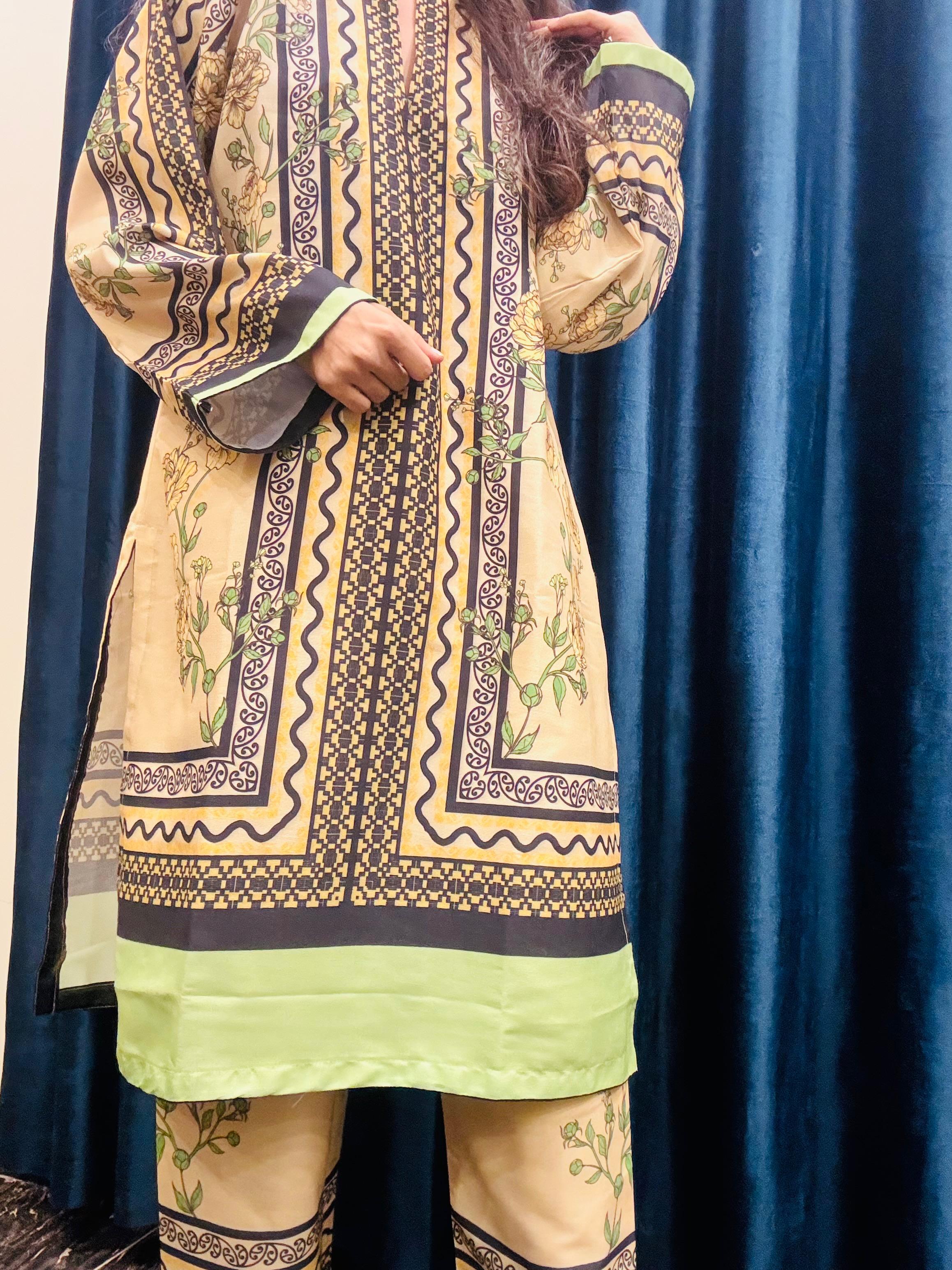 CO-ORD EMB 2PC Collection💯 PREMIUM Silky Lawn By Libasbyzawish