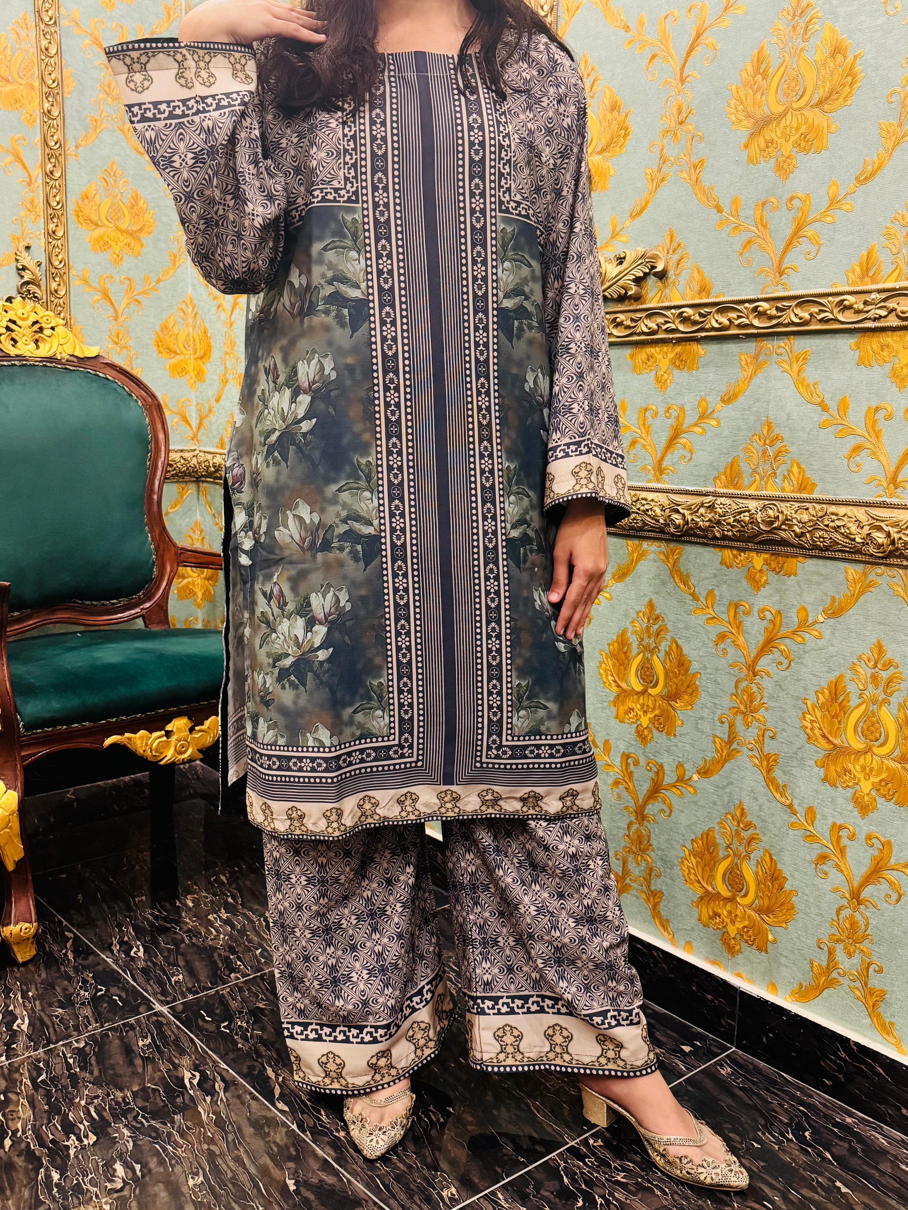 CO-ORD EMB 2PC Collection💯 PREMIUM Silky Lawn By Libasbyzawish