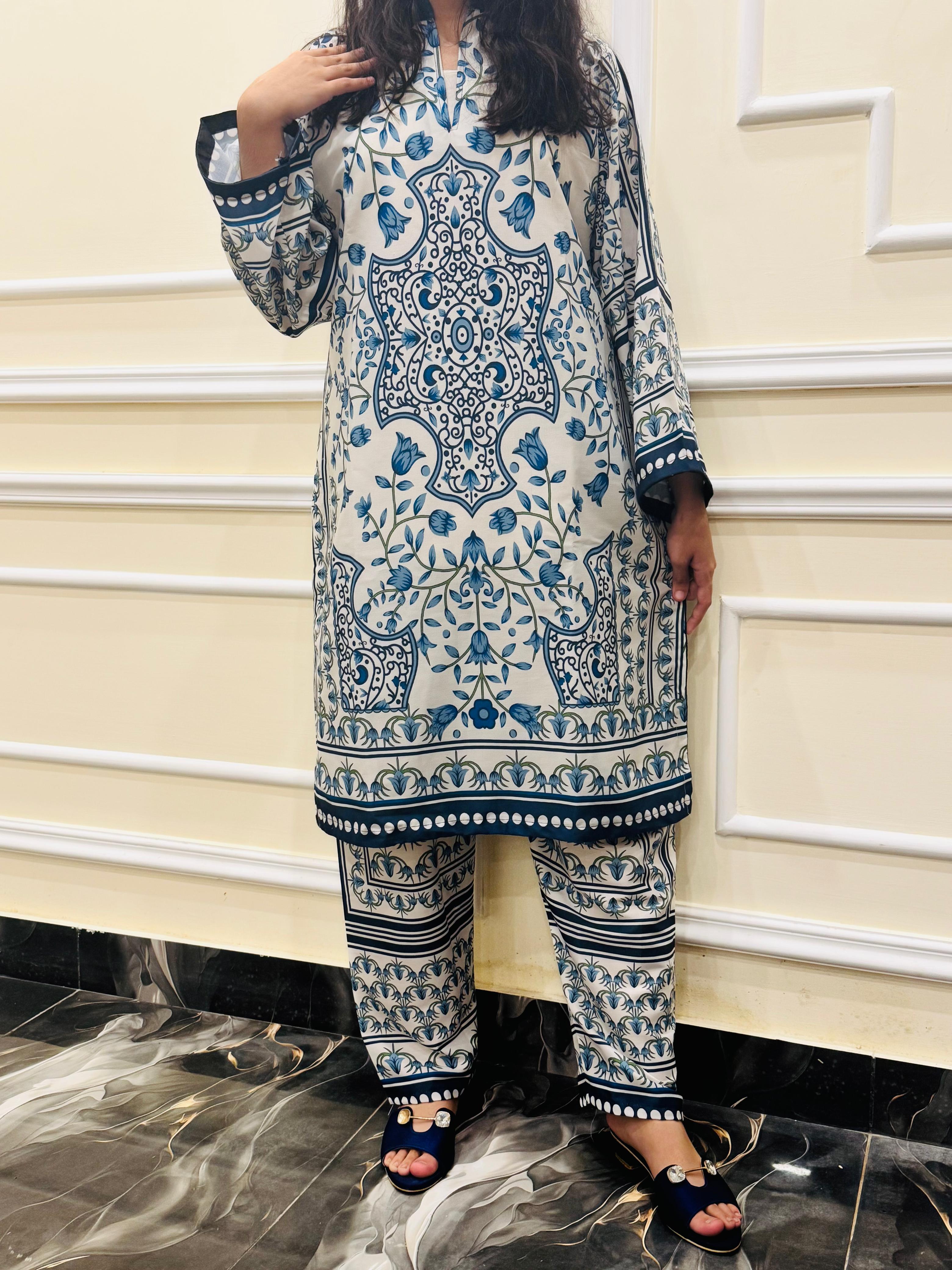 CO-ORD EMB 2PC Collection💯 PREMIUM Silky Lawn By Libasbyzawish