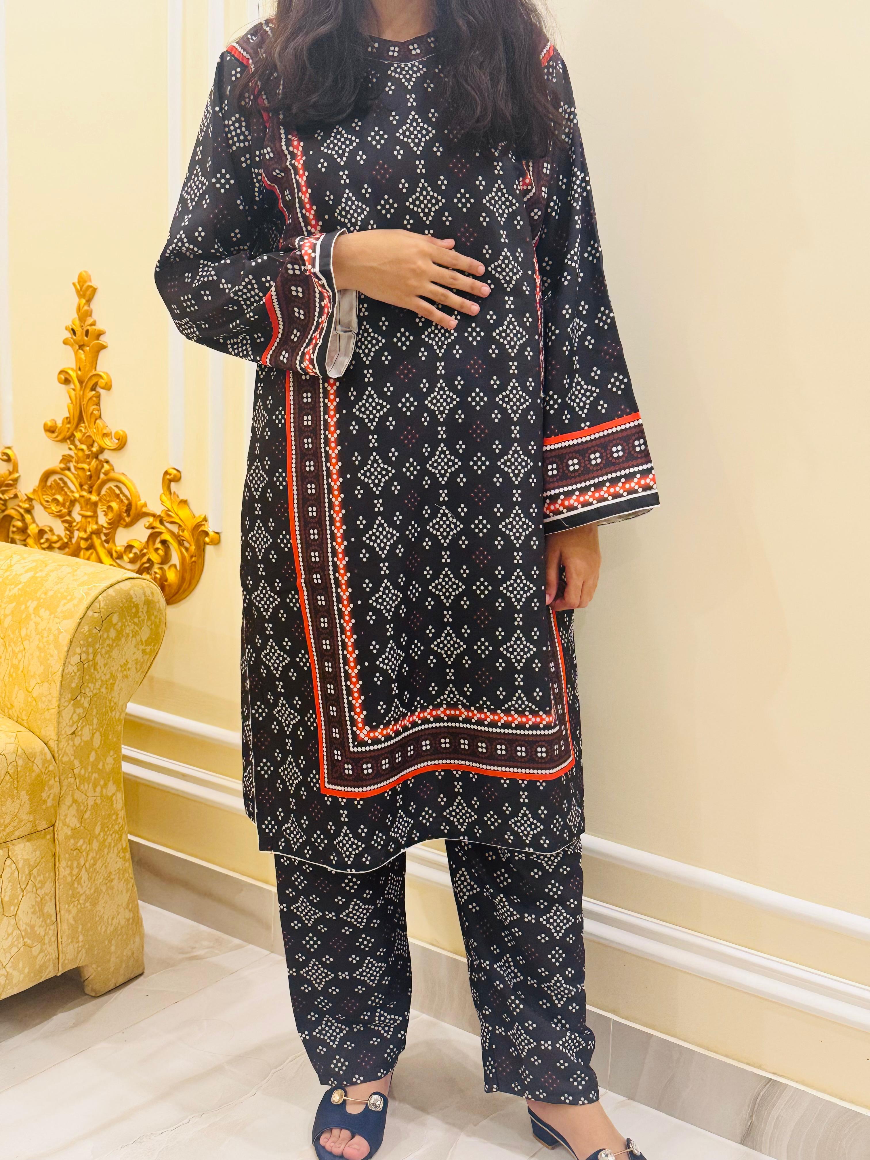 CO-ORD EMB 2PC Collection💯 PREMIUM Silky Lawn By Libasbyzawish